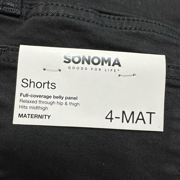 Sonoma Black Maternity Denim Shorts NWT Various Sizes - Picture 4 of 6